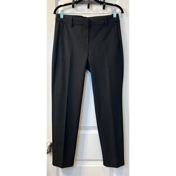 J. Crew Womens Slim Cropped Ruby Pant In Stretch Twill Flat Front Career Black 6 - Picture 1 of 8